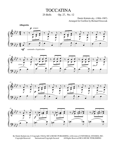 Toccatina, Op. 27