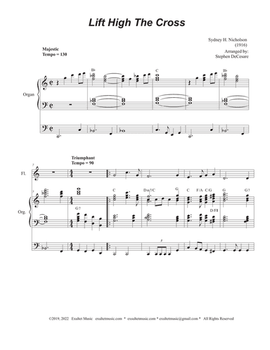 Lift High The Cross (Flute solo and Organ)