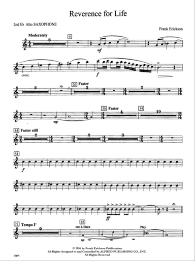 Reverence for Life: 2nd E-flat Alto Saxophone