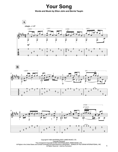 Your Song (arr. David Jaggs)