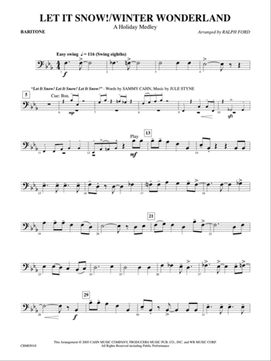 Let It Snow! / Winter Wonderland: Baritone B.C.