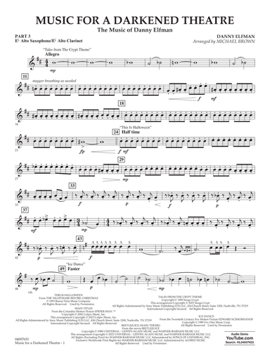 Music for a Darkened Theatre (The Music of Danny Elfman) - Pt.3 - Eb Alto Sax/Alto Clar.