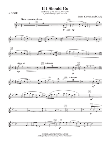 If I Should Go: Oboe
