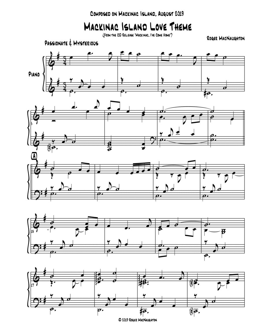 Mackinac Island Love Theme