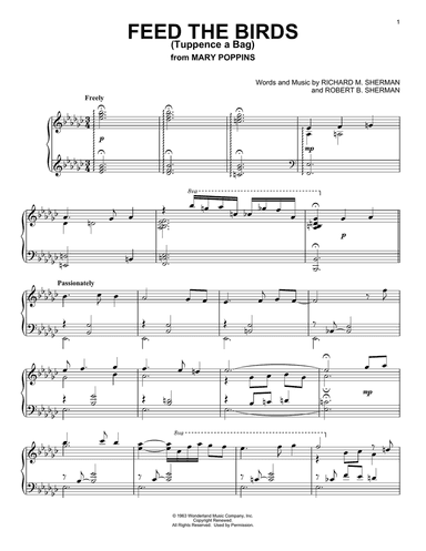 Feed The Birds (Tuppence A Bag) (from Mary Poppins)