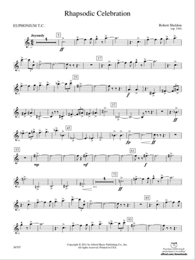 Rhapsodic Celebration: (wp) Baritone T.C.