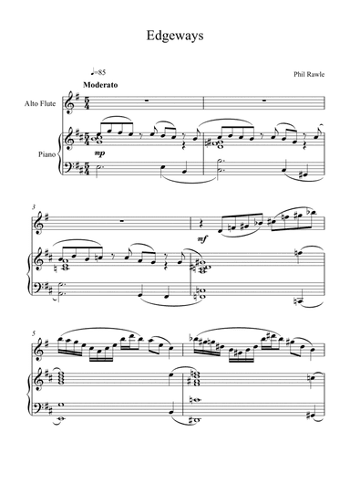 Edgeways - Alto Flute and Piano