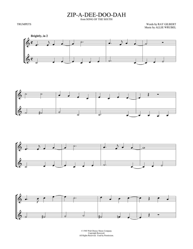 Zip-A-Dee-Doo-Dah (from Song Of The South) (arr. Mark Phillips)