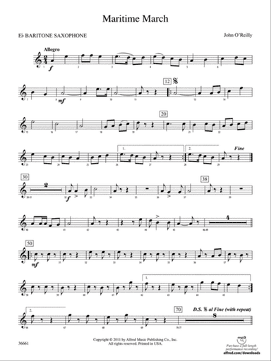 Maritime March: E-flat Baritone Saxophone