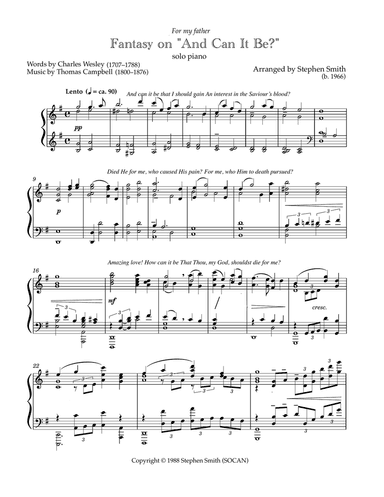 Fantasy on "And Can It Be?"