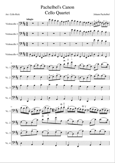 Canon in D - Cello Quartet