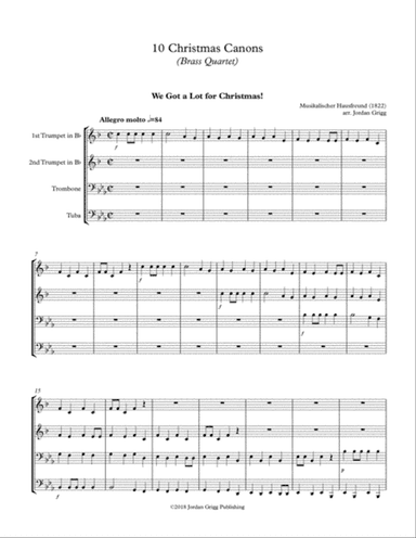 10 Christmas Canons (Brass Quartet)