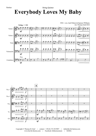 Everybody Loves My Baby - Jazz Classic - String Orchestra