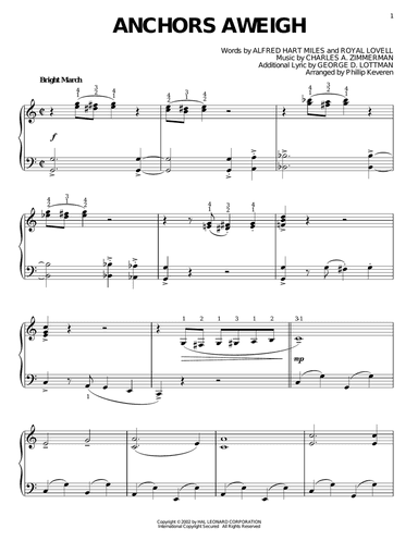 Anchors Aweigh (arr. Phillip Keveren)