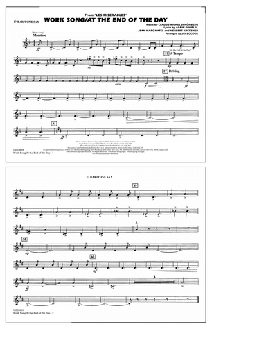 Work Song/At the End of the Day (Les Misérables) (arr. Jay Bocook) - Eb Baritone Sax