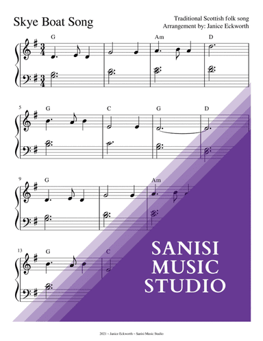 Skye Boat Song (for Harp)