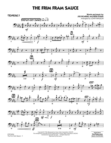 The Frim Fram Sauce (arr. John Wasson) - Trombone 3