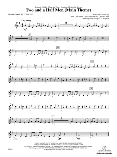 Two and a Half Men (Main Theme): E-flat Baritone Saxophone