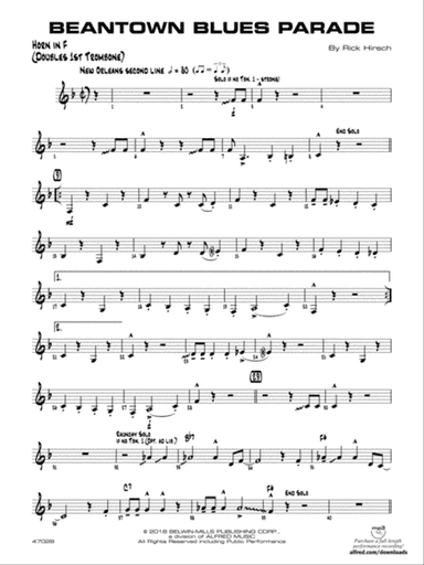 Beantown Blues Parade: 1st F Horn