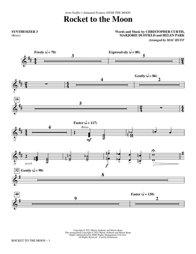 Rocket To The Moon (from Over The Moon) (arr. Mac Huff) - Synth 3