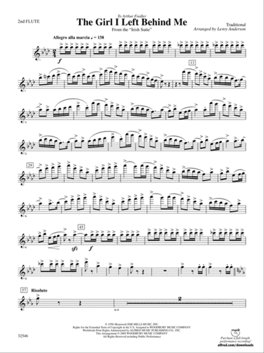 The Girl I Left Behind Me (from the Irish Suite): 2nd Flute