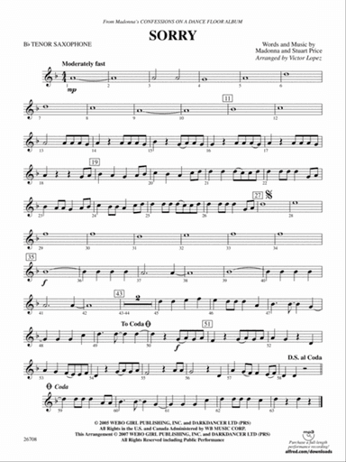 Sorry: B-flat Tenor Saxophone