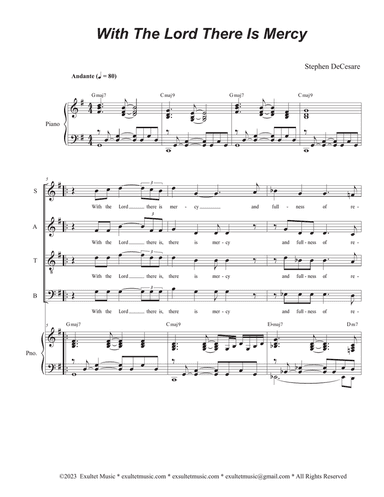 With The Lord There Is Mercy (Vocal Quartet - (SATB)