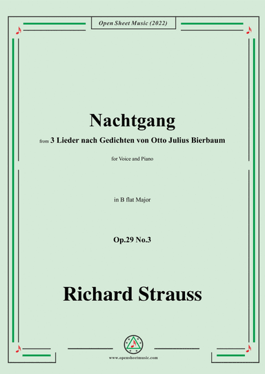 Richard Strauss-Nachtgang,in B flat Major,Op.29 No.3