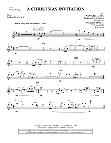 Tidings of Joy: A Celtic Christmas Celebration (Celtic Consort) - Flute/Penny Whistle