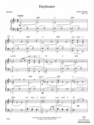 Daydreams: Piano Accompaniment