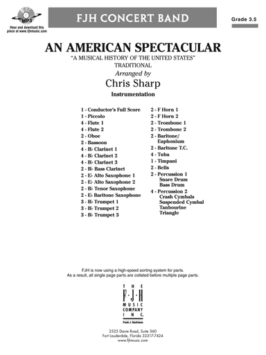 An American Spectacular: Score
