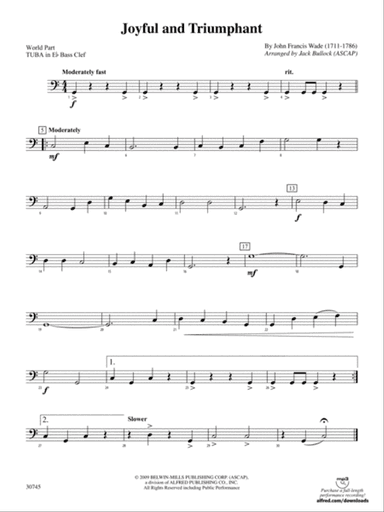 Joyful and Triumphant: (wp) E-flat Tuba B.C.