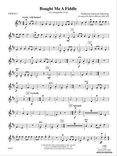 Bought Me a Fiddle: 1st Violin