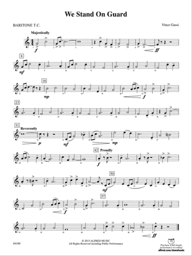 We Stand on Guard: Baritone T.C.