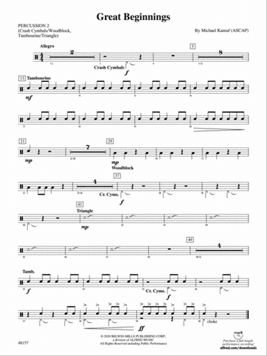 Great Beginnings: 2nd Percussion