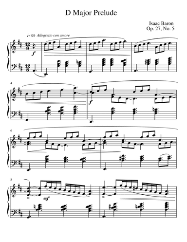 Prelude in D Major Op. 27, No. 5