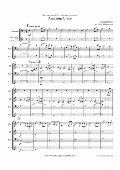 Amazing Grace - Wind Quartet