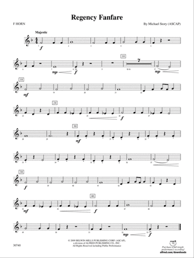 Regency Fanfare: 1st F Horn