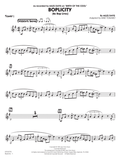 Boplicity - Trumpet 1