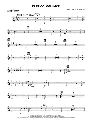 Now What: 1st B-flat Trumpet