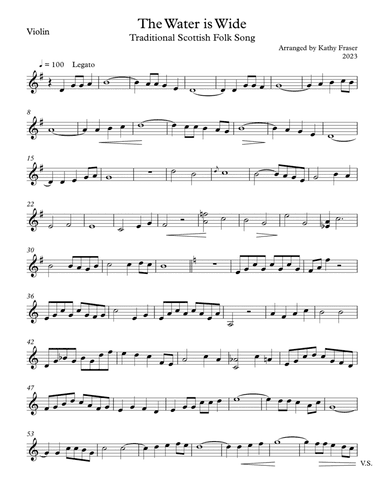 The Water is Wide for Violin and Cello Duet