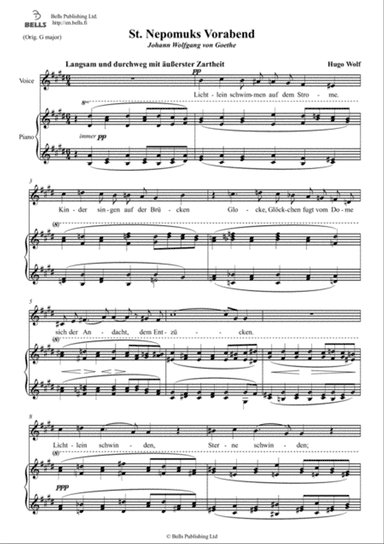 St. Nepomuks Vorabend (E Major)