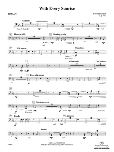 With Every Sunrise: Timpani