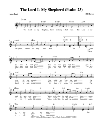 The Lord Is My Shepherd (song)