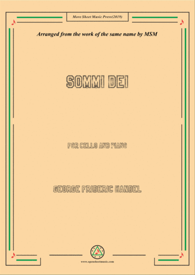 Handel-Sommi Dei,for Cello and Piano