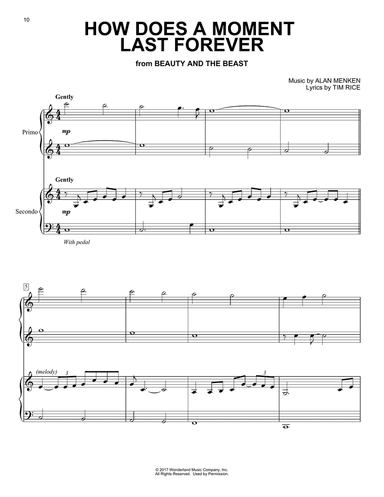 How Does A Moment Last Forever (from Beauty and the Beast)