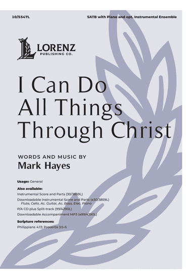 I Can Do All Things Through Christ