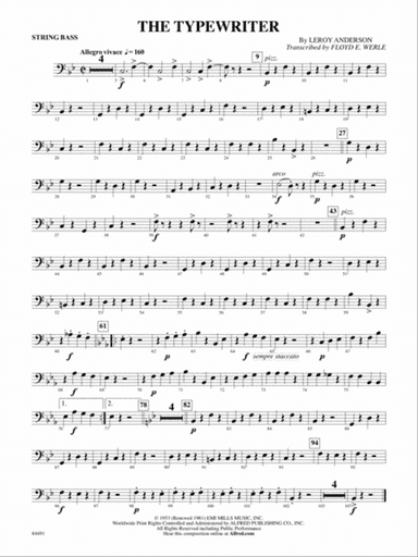 The Typewriter: String Bass