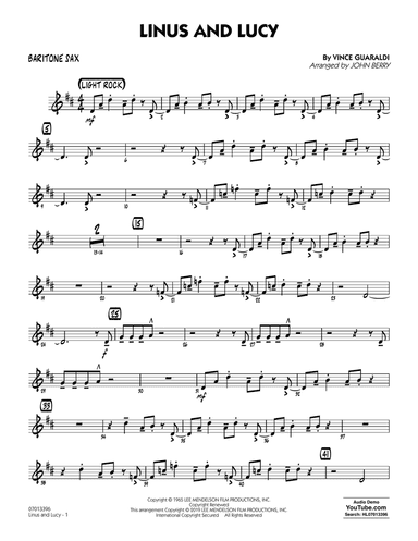 Linus and Lucy (arr. John Berry) - Baritone Sax