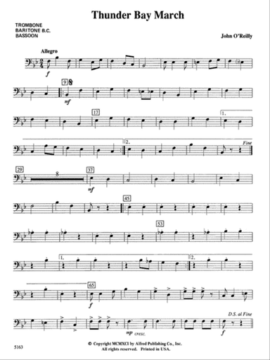 Thunder Bay March: 1st Trombone